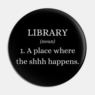 Library Defined - Funny Quote Pin