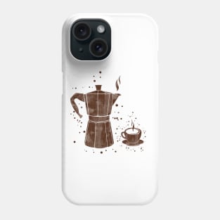 Moka pot, coffee, housewarming gift, dining room, wall hanging, kitchen, italian coffee maker, espresso machine, mocha Phone Case