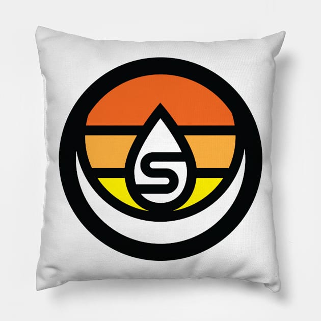 s vintage logo Pillow by somatosis