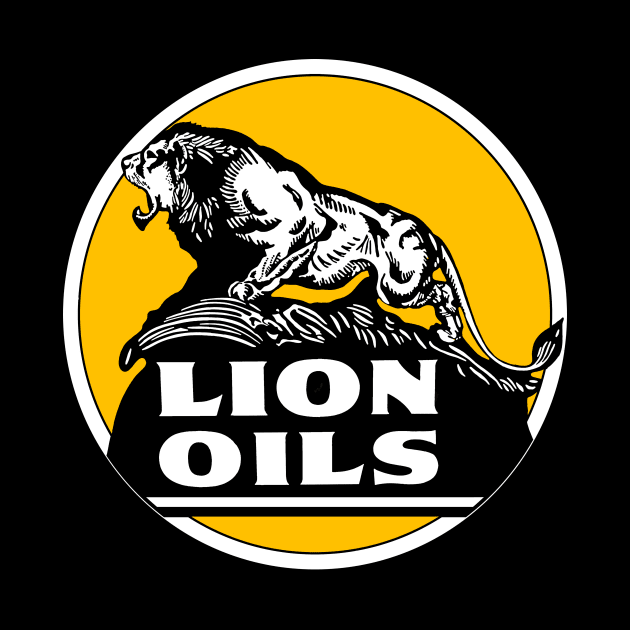 Lion Oils vintage sign reproduction by Hit the Road Designs