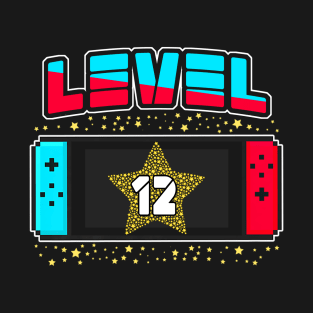 Level 12 Birthday Gifts Boy 12 Years Old Video Games T-Shirt