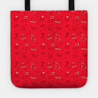 Christmas Elements - Neon Red Tote