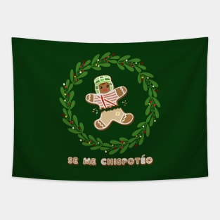 Funny Latinx Ugly Christmas Gingerbread Pan Dulce Chavo Tapestry