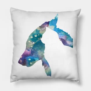 Cat and Dog Watercolor Portrait Pillow