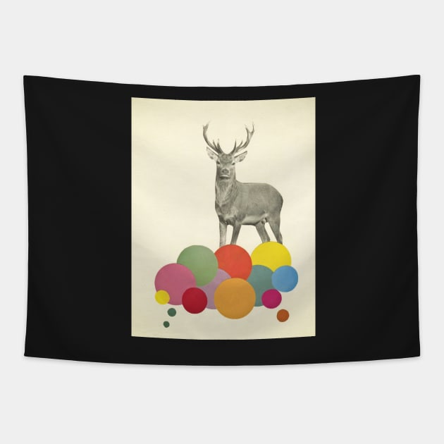 A Stag in Heaven Tapestry by Cassia