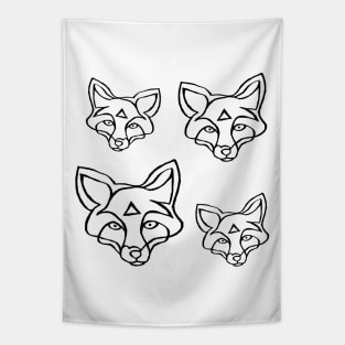 Minimal Fox Pattern, Fox Pack Tapestry