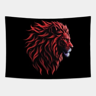 Silhouette Lion Head Tapestry