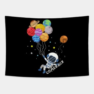 Astronaut Balloons Planets Tapestry