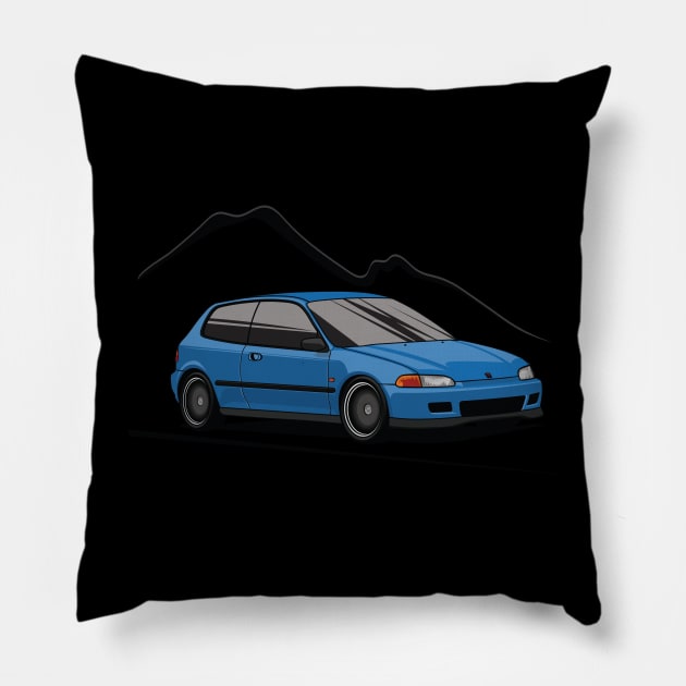 Blue Civic EG Pillow by dipurnomo