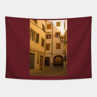 Street in Piran, Slovenia Tapestry