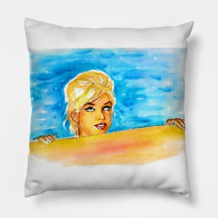 Pool scene Pillow