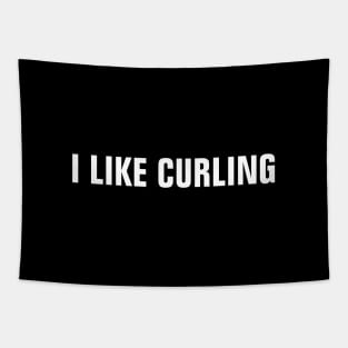 I Like Curling Tapestry