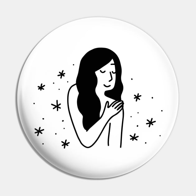 Self Care Pin by Ashleigh Green Studios