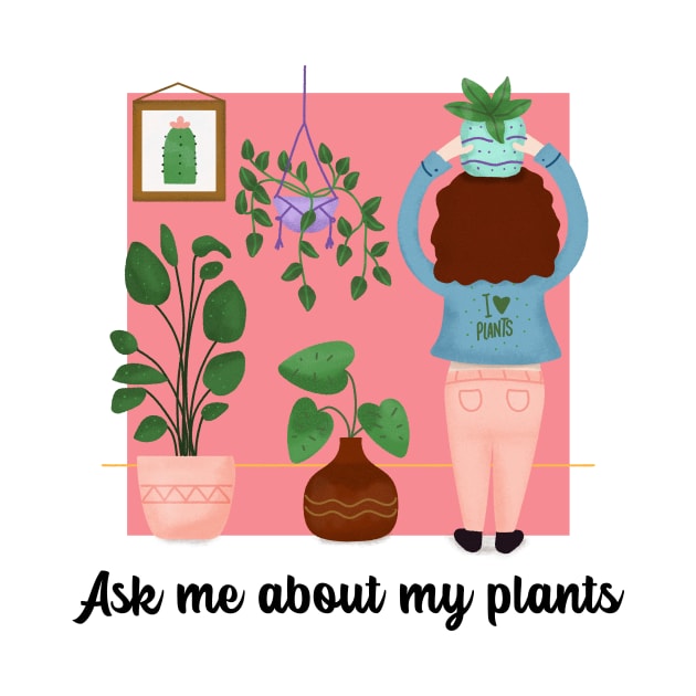 ask me about my plants by asian tee