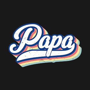 Retro PAPA - Cool & Awesome Gift For Best Dad - Father's Day Present T-Shirt