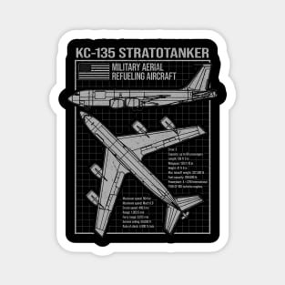 KC-135 Stratotanker Blueprint Magnet