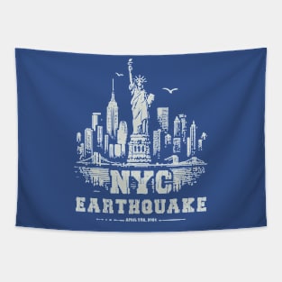 I Survived The NYC Earthquake - Vintage New York Design Tapestry