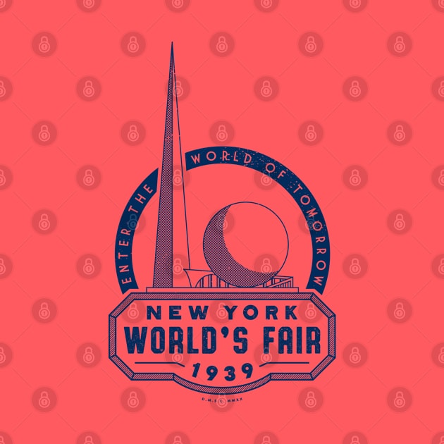 1939-40 World's Fair, New York - Shaded Trylon and Perisphere by deadmansupplyco