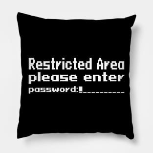 Restricted Area, please enter password Pillow