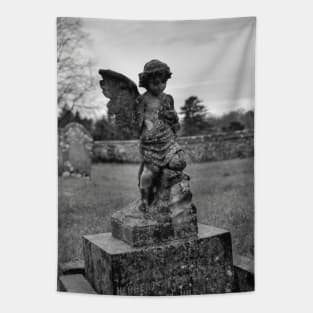 Black and White Angel Tapestry