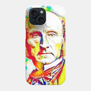 John Stuart Mill Colourful Portrait | John Stuart Mill Artwork 10 Phone Case