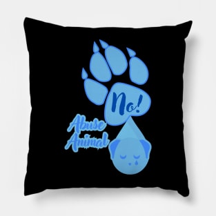 No! Animal Abuse Pillow