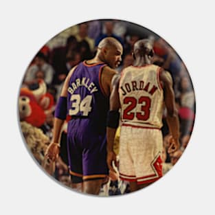 Charles Barkley and Michael Jordan Vintage Pin