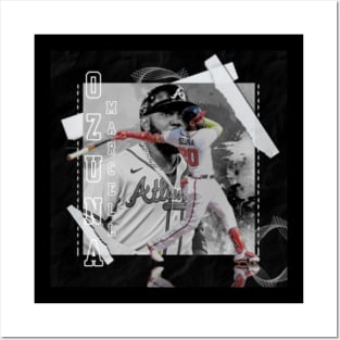 Rinkha Marcell Ozuna Baseball Paper Poster Braves 5 T-Shirt