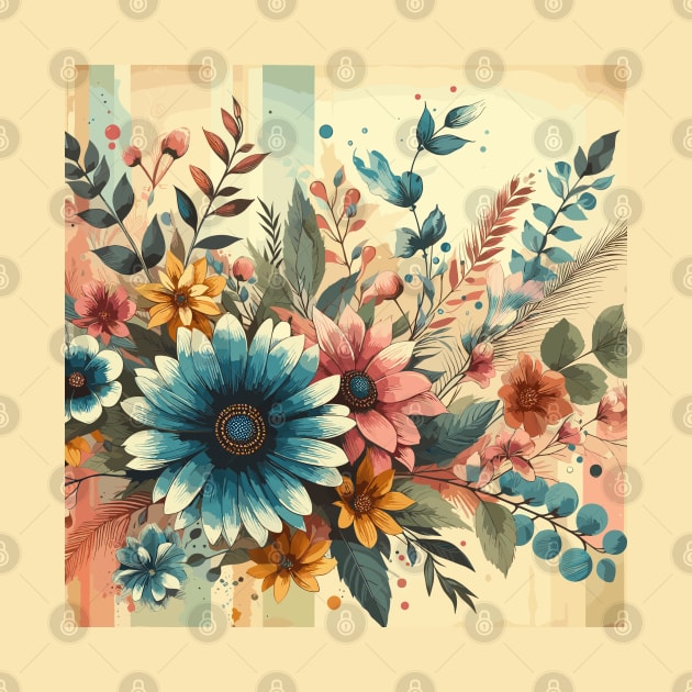 Retro Floral by Siha Arts