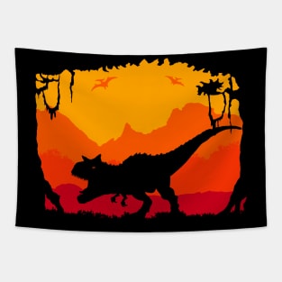 Carnotaurus Sunset Tapestry