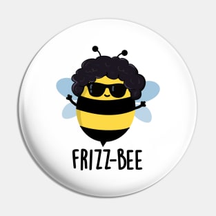 Frizz-Bee Cute Afro Bee Pun Pin