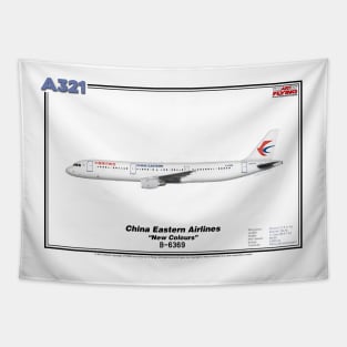 Airbus A321 - China Eastern Airlines "New Colours" (Art Print) Tapestry