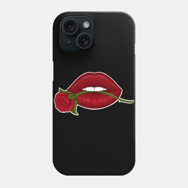 Rose lips Phone Case by Ivetastic