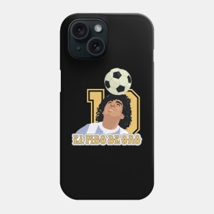 El Pibe de Oro - Diego Maradona Head Juggle Portrait for True Football Aficionados Phone Case