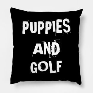 Puppies And Golf Cute gift Pillow