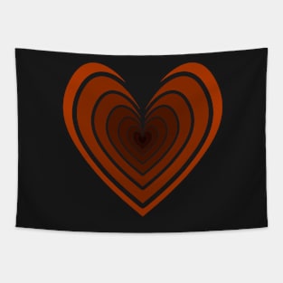 Rosy Heart (Dark Orange) Tapestry