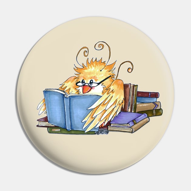 Book Fuzzy Pin by ruthimagination