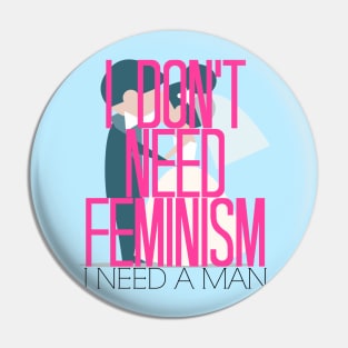 Feminism Brush-Off Pin