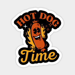 Hot Dog Time Retro Vintag Funny Hot Dog Saying Magnet