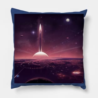 Interplanetary Spaceport Pillow