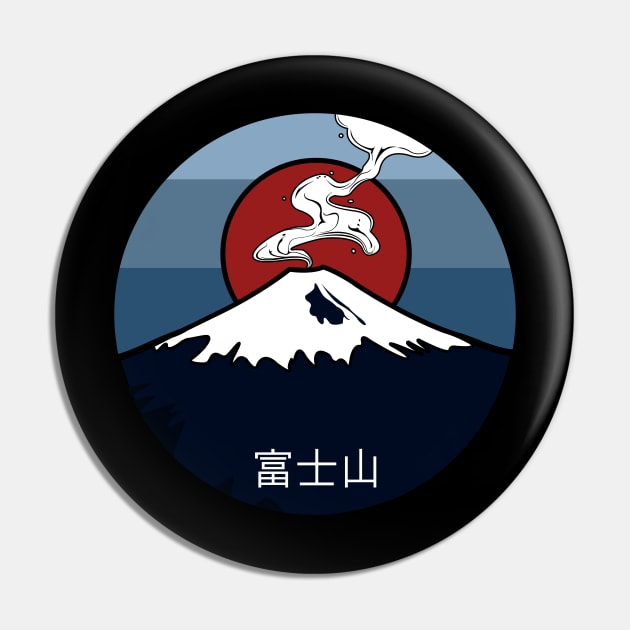Fuji Japanese Volcano Pin by ChrisWilson