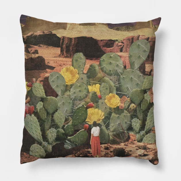 Cactus Flowers Pillow by leafandpetaldesign