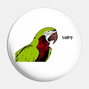 Great green macaw Comic Art Pin