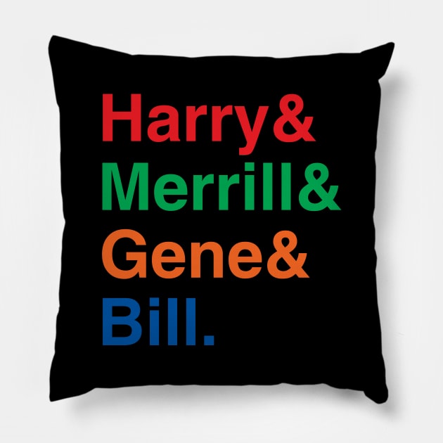 Classic Philly Broadcasters List (variant) Pillow by GloopTrekker