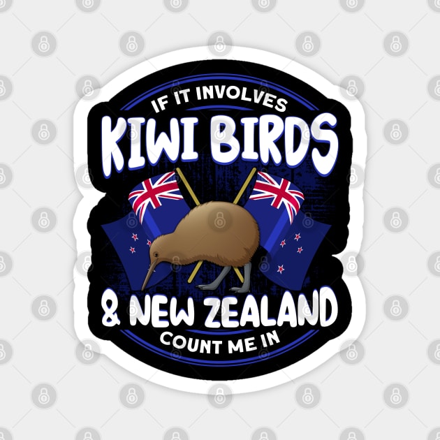 Bird Lover Endangered Species Kiwi Bird Magnet by Toeffishirts