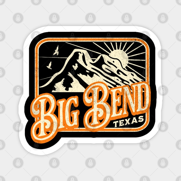 Big Bend National Park Texas Vacation Travel Mountains Magnet by Delta V Art