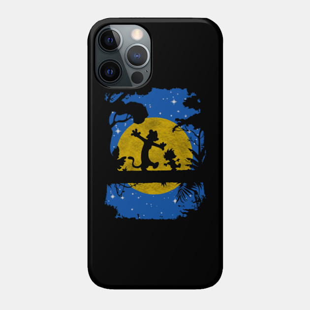Walking in the night - Calvin And Hobbes - Phone Case