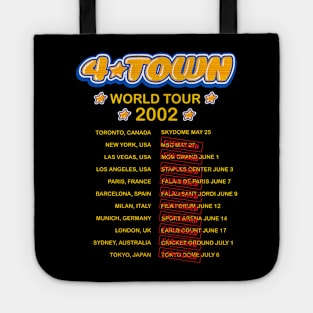 4Town world tour dates 2002 concert tee Tote