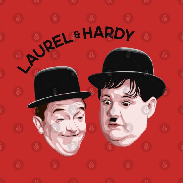 Laurel & Hardy (Color) by PlaidDesign