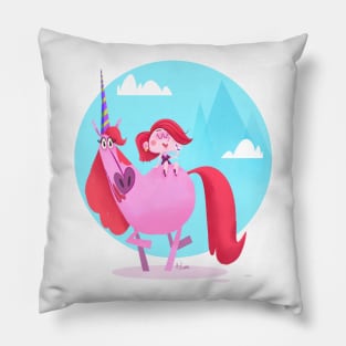 Sassy unicorn lady Pillow